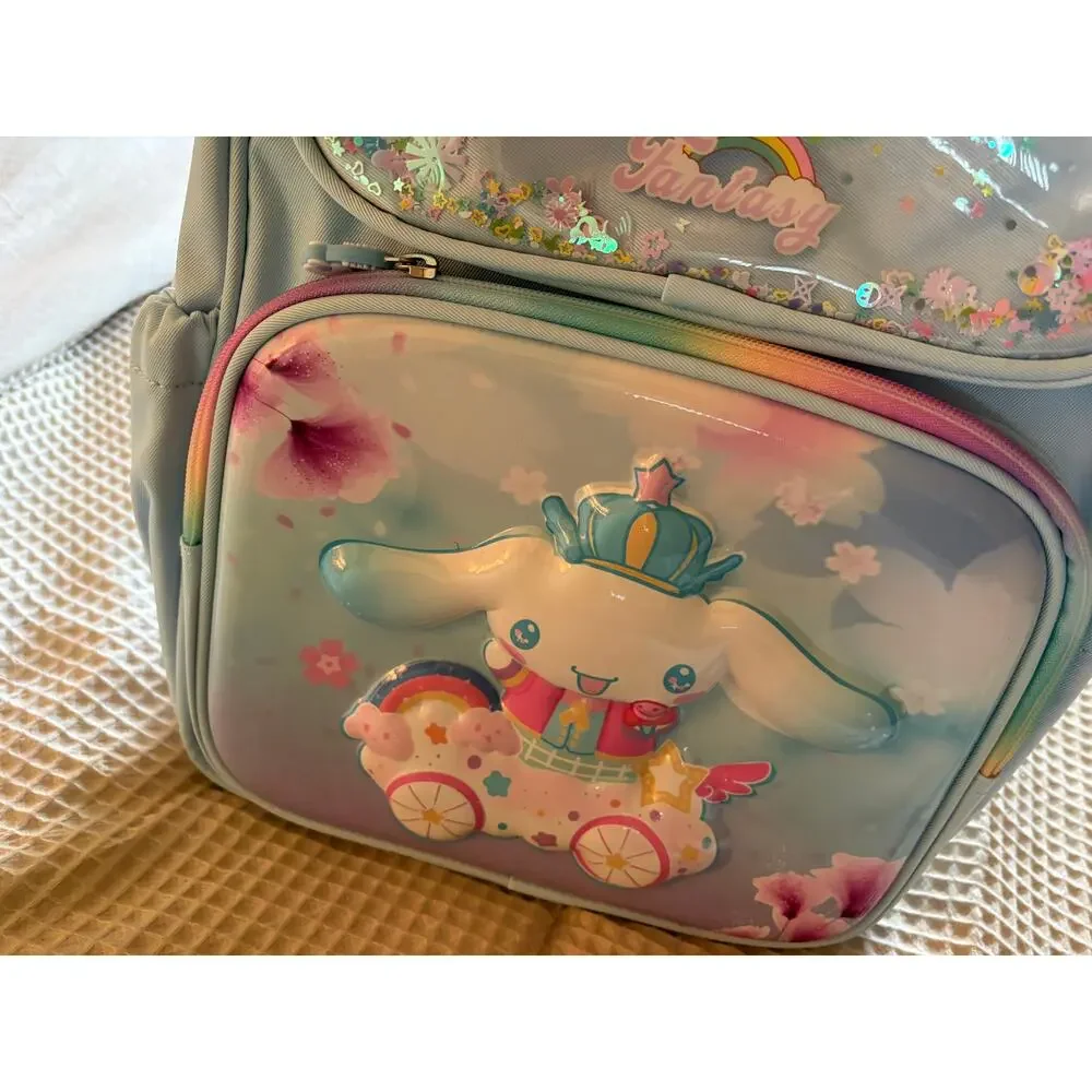 Mom’s Helper Kids Kawaii Bunny School Backpack Blue Fantasy NWT